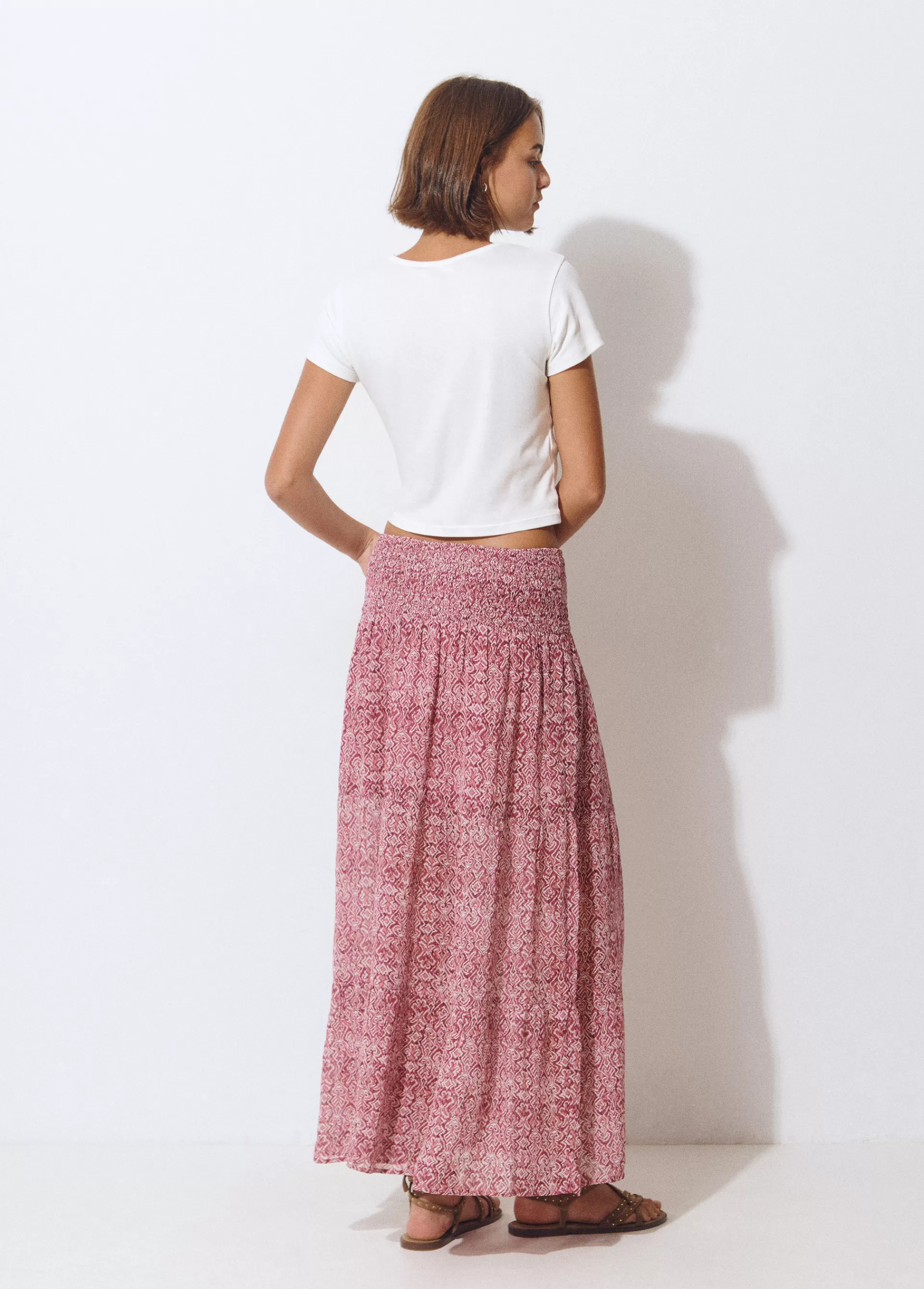 falda_larga_smock_cintura_estampada_3.webp Brownie Falda larga smock cintura estampada