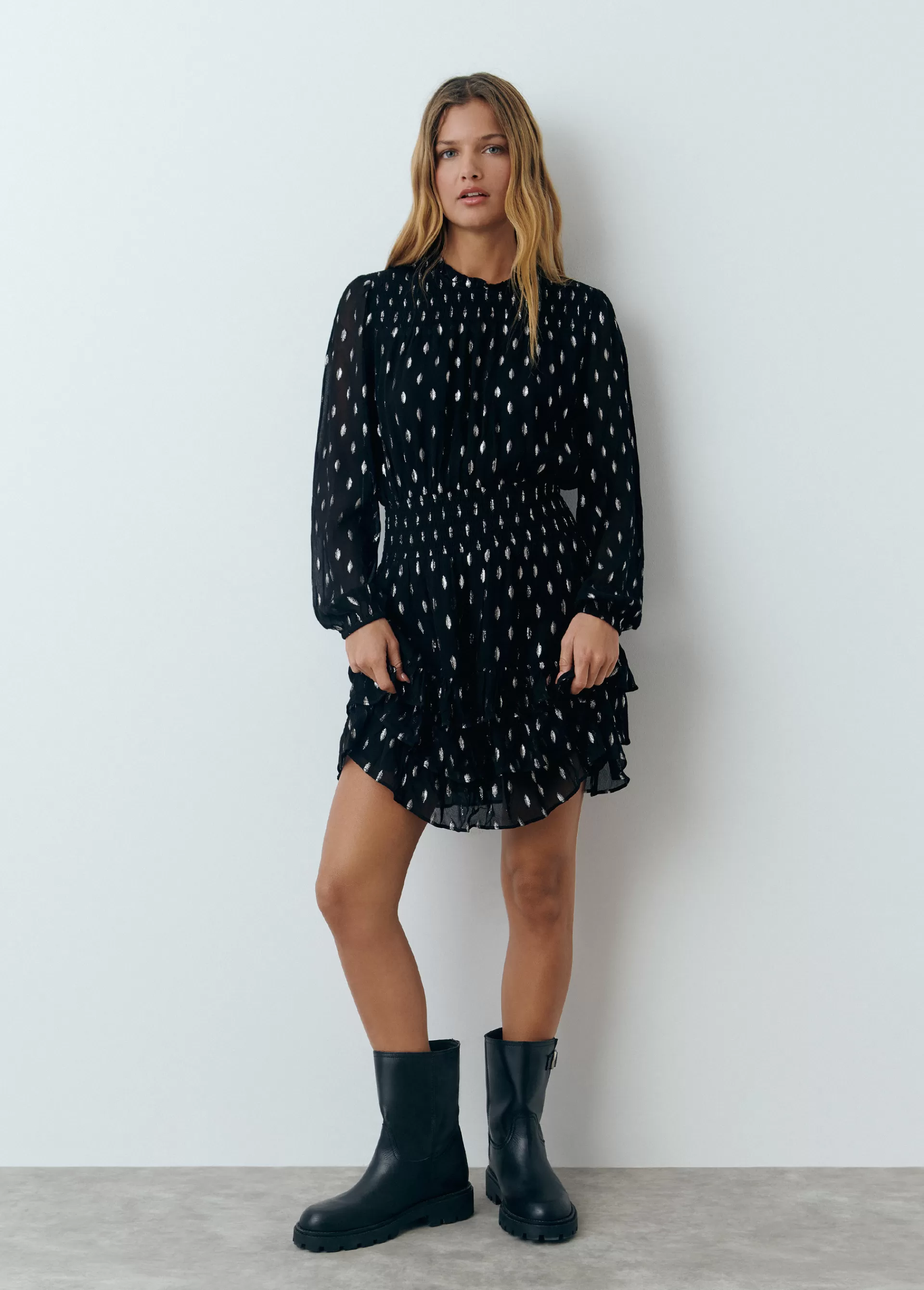 vestido_brillo_smock_cintura_2.webp Brownie Vestido brillo smock cintura