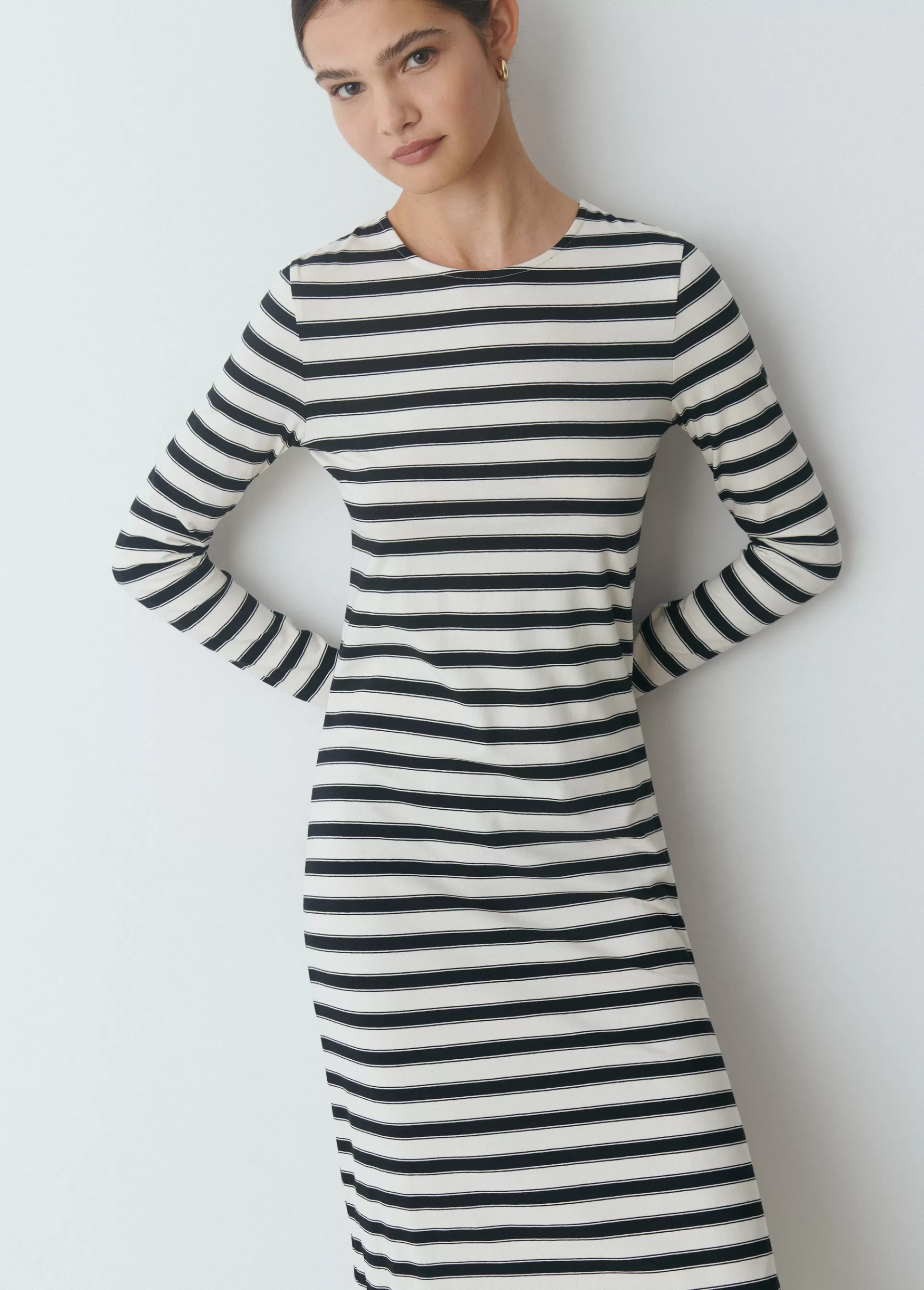 vestido_largo_raya_tejida_2.webp Brownie Vestido largo raya tejida